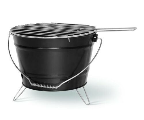 Barbecue Grill Grilleimer Partygrill Minigrill Campinggrill Picknickgrill SMILIE Schwarz