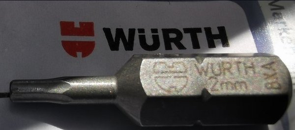 Würth Bit Innensechskant SW2x25 1/4" 2mm Art. 061417692 Portofrei
